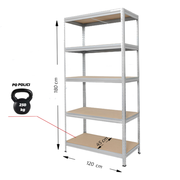 POLICA ZA TEŠKE TERETE 180x120x45 cm