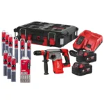 ciocan rotopercutor cu 4 functii motor fara perii milwaukee 4933498243 cu 2 acumulatori 18 v 5 ah accesorii 111