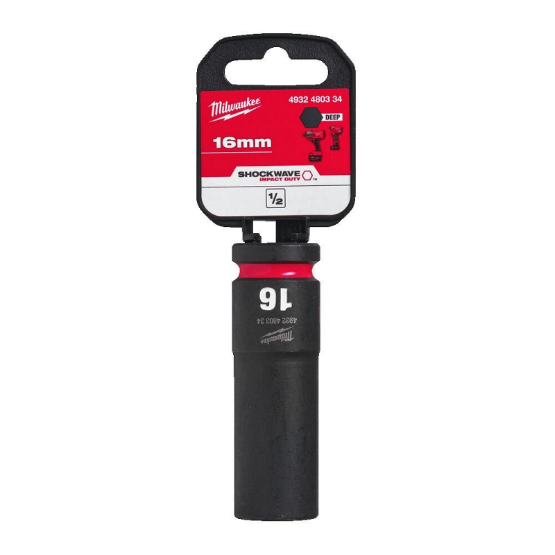DUBOKI NASADNI KLJUČ 1/2" 16 MM IMPACT MILWAUKEE 4932480334