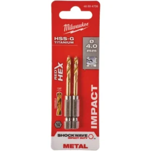 BORER RED HEX HSS-TIN 4.0 mm 2 KOM MILWAUKEE 48894708