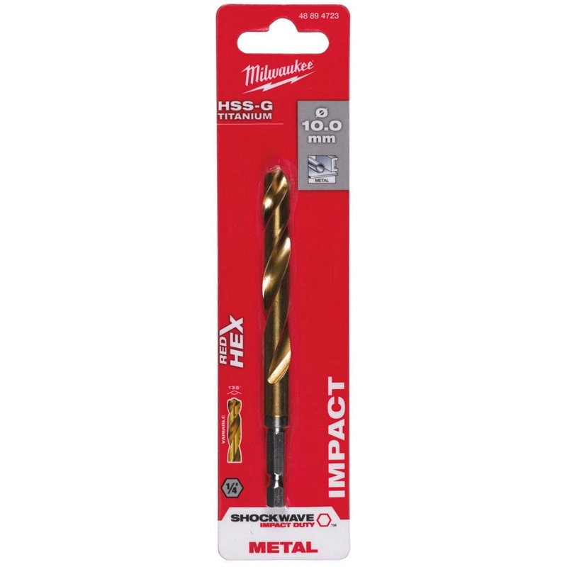 BORER RED HEX HSS-TIN 10.0 mm MILWAUKEE 48894723